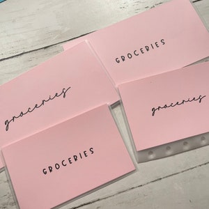 Minimalistic Color Cash Envelopes - A9/Mini or A7/Pocket or A6/Personal