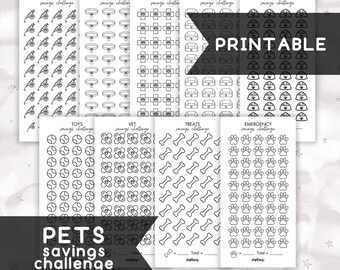 Pet Deco Savings Tracker // Digital Download // A6/Personal Sized