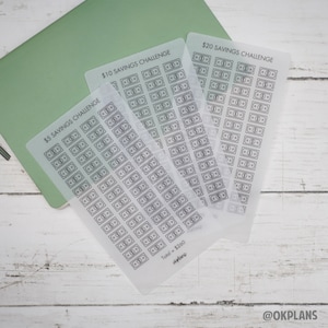 5, 10, 20 Rastreador de desafíos de ahorro // Presupuesto