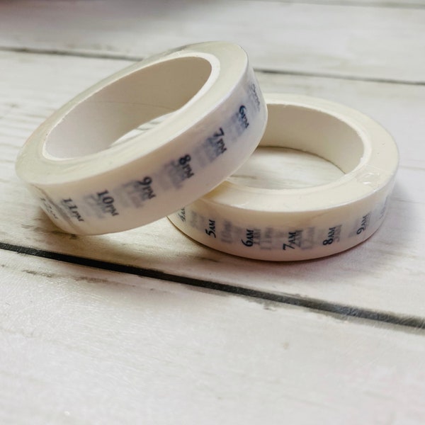 Cinta Washi Time Strip // EC 7x9 Diaria/Horaria