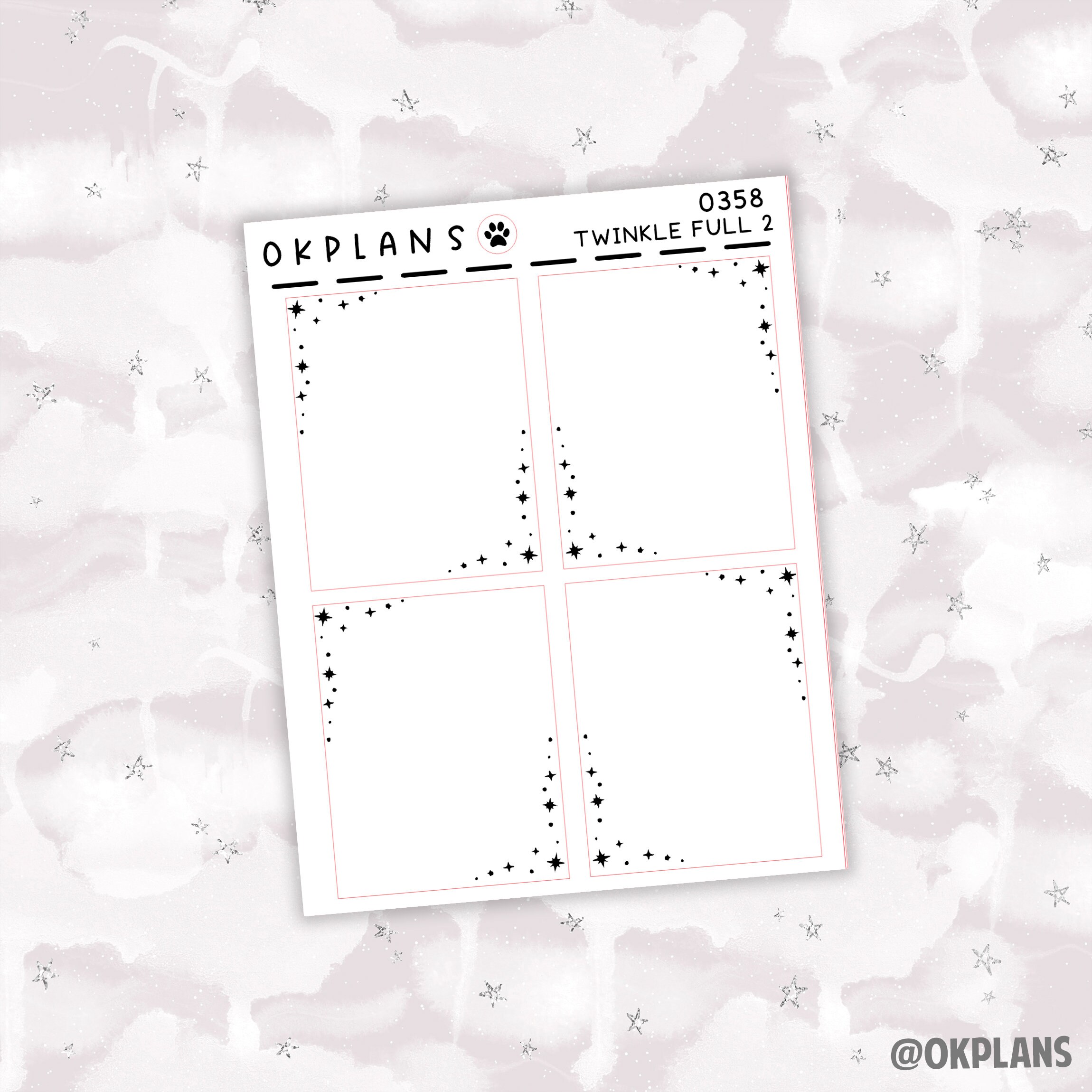 Twinkle Corner V2 // 0358 // Full Box Overlay - Etsy
