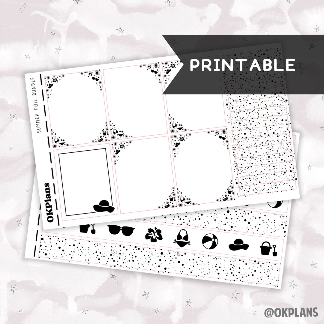 Summer // Printable // Foil Bundle Etsy