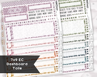 7x9 EC Toile Monthly Dashboard // Functional
