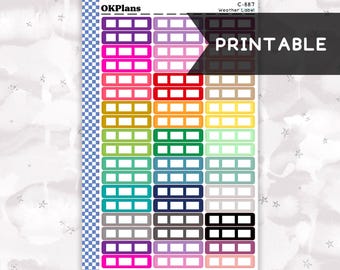 Weather Labels // Multicolor // Printable // C-887 // Multicolor Functional