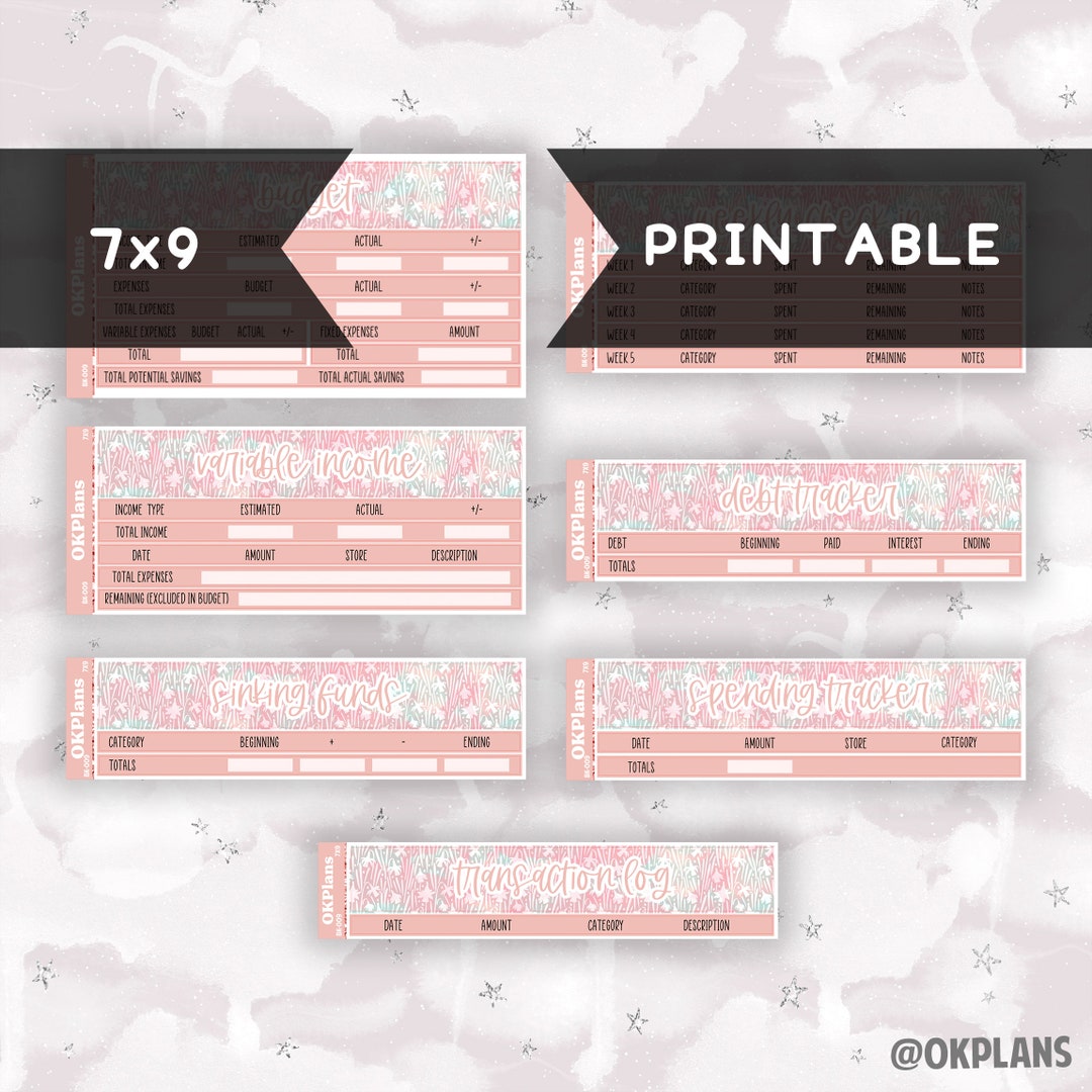 BK-009 // 7x9 // Printable // Budget Kit - Etsy