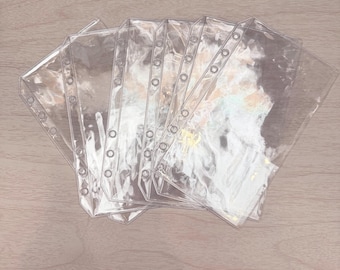 Double-Sided Crystal Clear Non-Zipper Envelopes (set of 6) // A6 // Budget