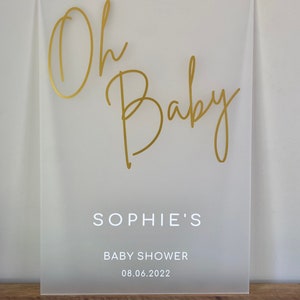 Oh Baby - Acryl babyshowerbord