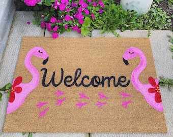 Flamingo Door Mat | Custom Door Mat