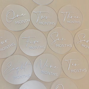Custom Acrylic Baby Milestone Set - 4" Circles - Etsy