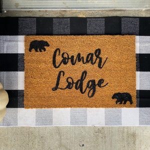 Bear Cottage Door Mat | Custom Door Mat