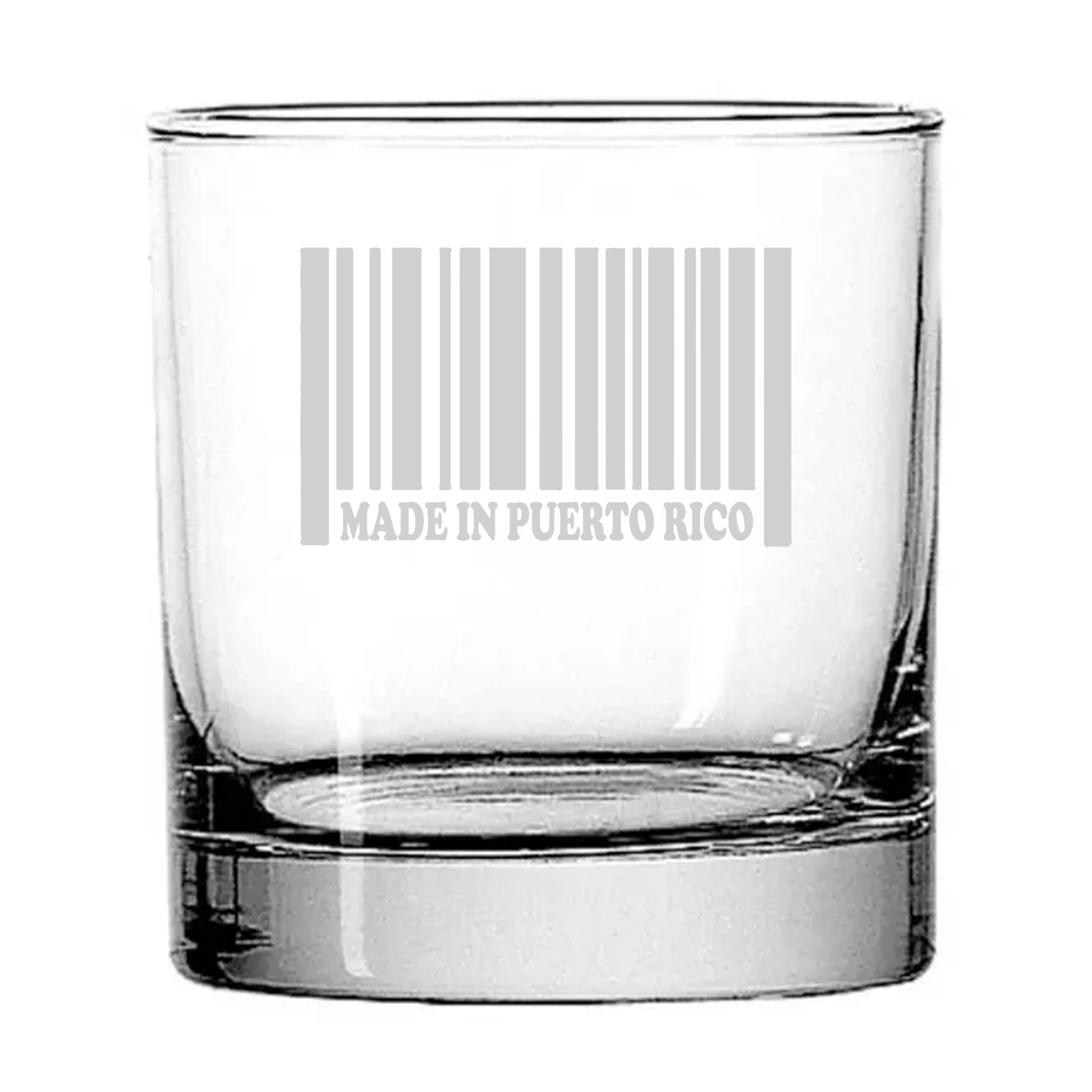 1 oz Shot Glass With Puerto Rico ISLA DEL ENCANTO Crystal SOUVENIR Rican Boricua 