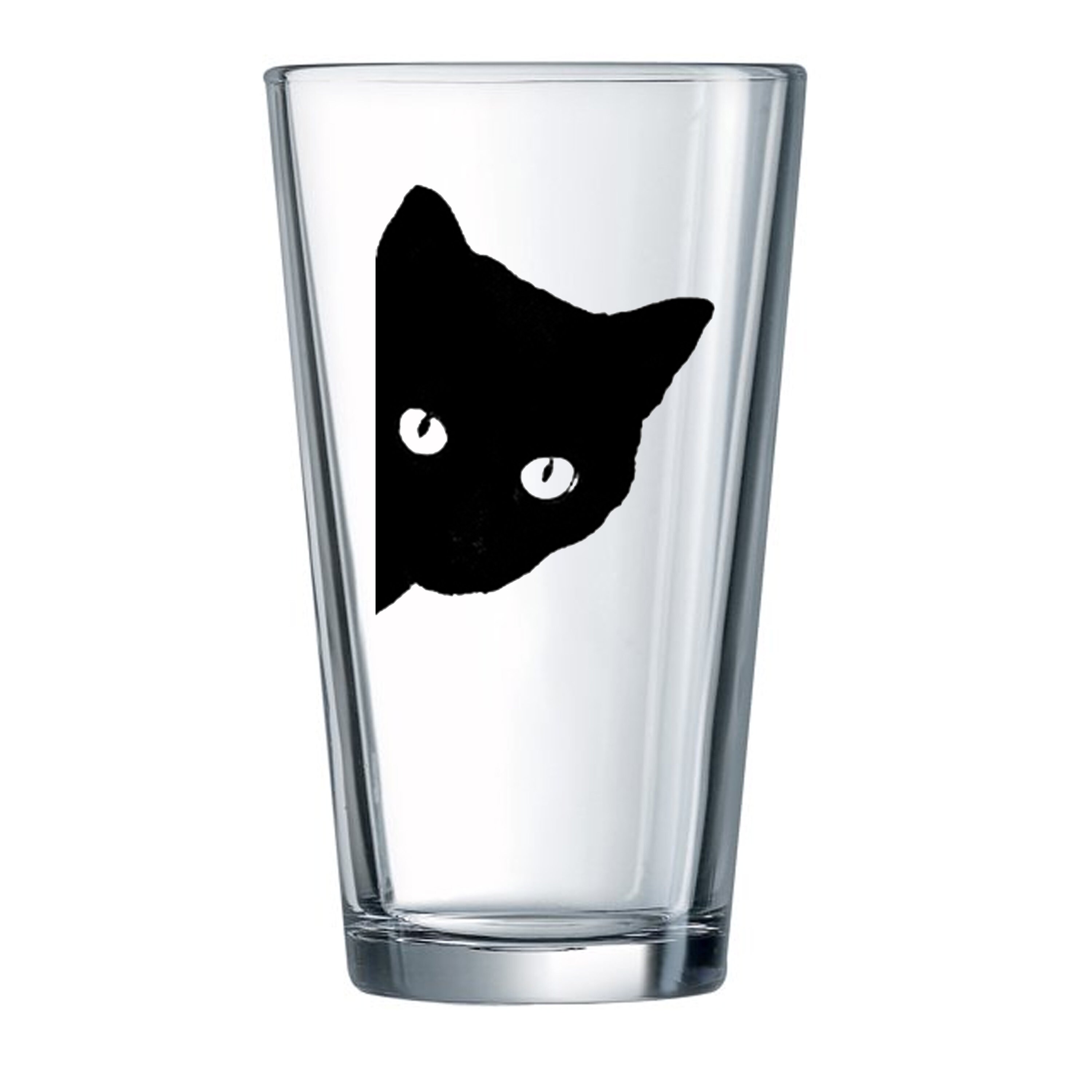 Set of 4 Cat and Yarn Glasses Drinking Glasses, Water Glasses, Cat Glasses,  Cat Glassware, Cats, Cat Glass, Cat Lover, Drinkware 