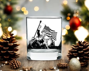 Trump Fight Engraved Custom Donald Trump Shooting Gift Whiskey Glass President Glass Personalized Trump Beer Glass Trump Gift for Dad
