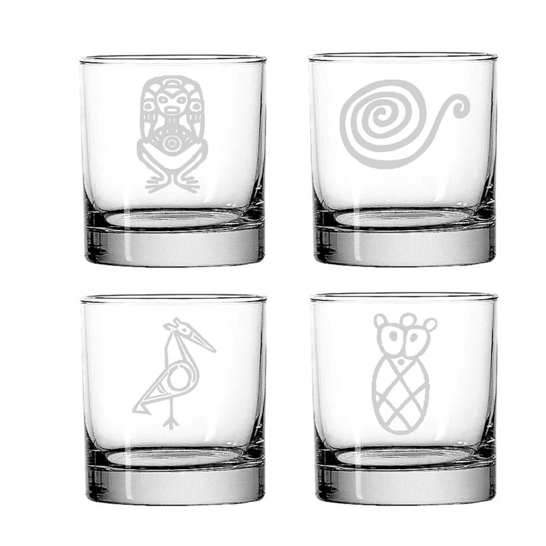 Puerto Rico Rum Glasses Taino Art Symbols Taino Baby Snail Etsy