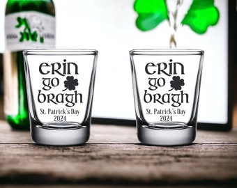St. Patricks Day Shot Glasses Bulk Erin Go Bragh Irish Celtic Wedding Favors Bulk Party Favors Ireland  Irish Bachelor Party Wedding Gift
