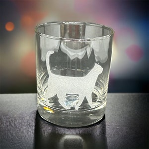 Cute Cats Being Cats Rocks Glasses Set of 4 Engraved Drinking Glasses ...