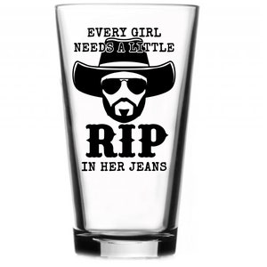 Rip Wheeler Beer Glass, Valentine&#39;s Day Gift, Rip Wheeler Pint, Yellowstone Gifts, Rip Wheeler Gift, Gift for Him, Birthday Gift, Barware