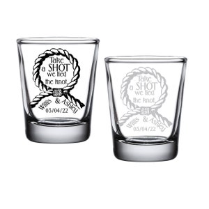 Wedding Shot Glasses Unique Wedding Favors for Guests in Bulk Personalized Shot Glasses Wedding Party Gifts Take A Shot We Tied The Knot.