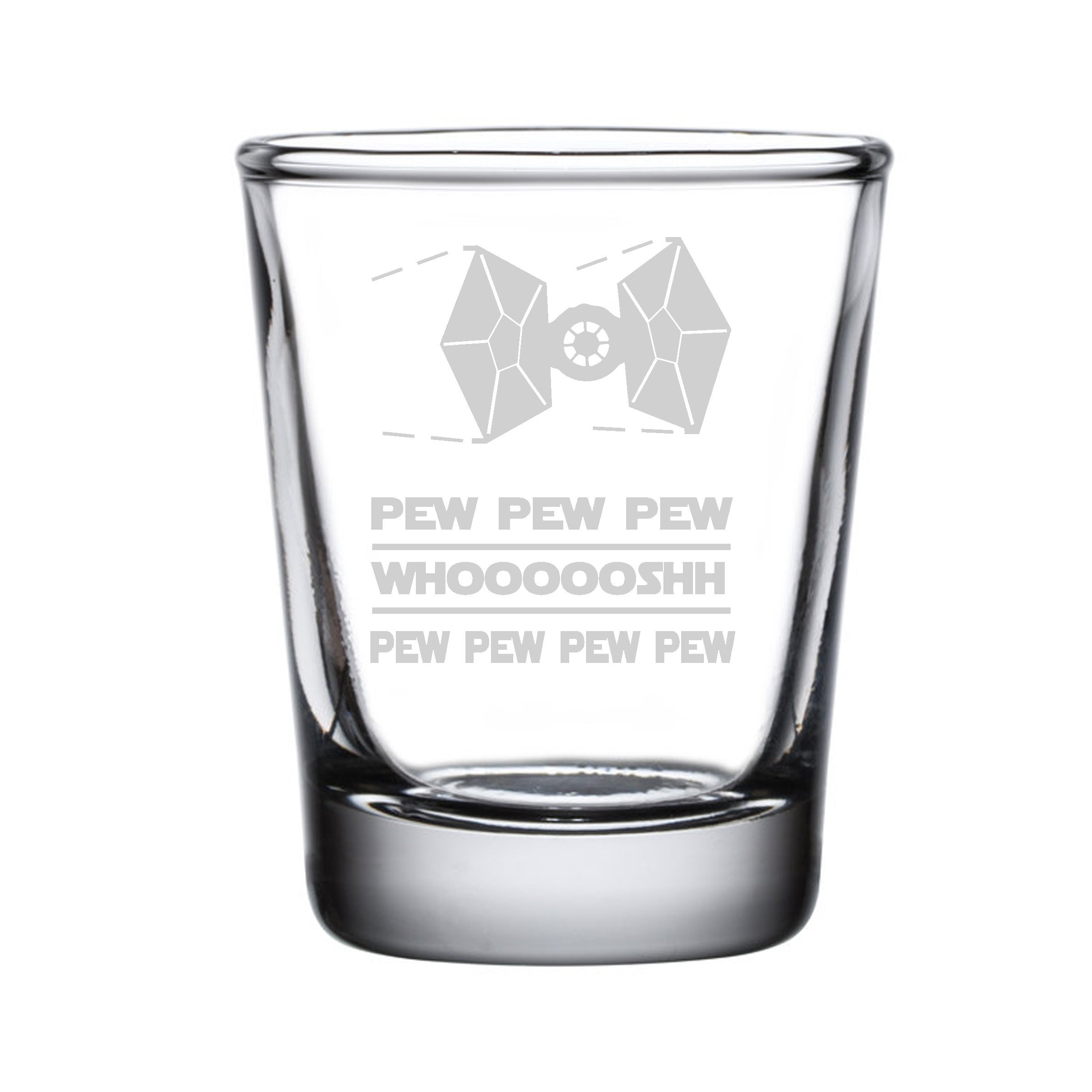 Star Wars Shot Glass Set of Four: Rebel, Pew Pew Pew, Dangerous to