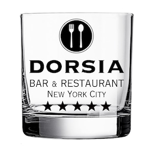 Dorsia Bar & Restaurant Rocks Glass American Psycho Gift for Him ENGRAVED Gift for Boyfriend Patrick Bateman Movie Birthday Gift Barware
