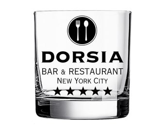 Dorsia Bar & Restaurant Rocks Glass American Psycho Cadeau pour lui GRAVÉ Patrick Bateman Film Anniversaire Cadeaux de Noël