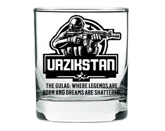 Urzikstan WarzoneLaser Engraved Rock Glass: Drink like a legend, celebrate victory. The perfect  Call of Duty gift. Warzone gift. COD gift.
