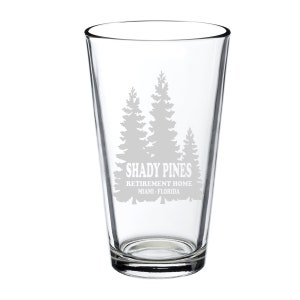 Golden Girls Shady Pines Pint Glass - Golden Girls gift, 16oz. Etched Pint Glass, Golden Girls Beer Glass, Golden Girls Christmas Gift