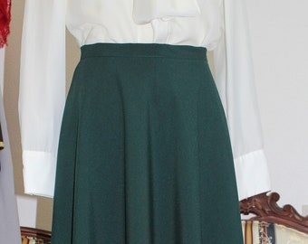 Falda larga de mujer. Falda circular, talla grande, Falda sol. Ropa de mujer. falda festiva. Falda de código de vestimenta. Forma falda. falda verde