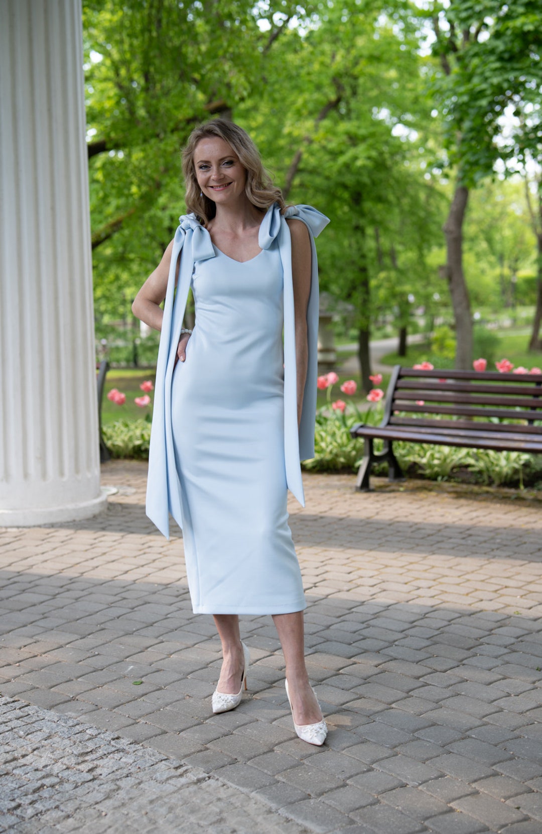 tiffany blue mini dress Satin Long Sleeve Size:S / US 6 has-sizes-us Denim Sleeveless Backless Maxi