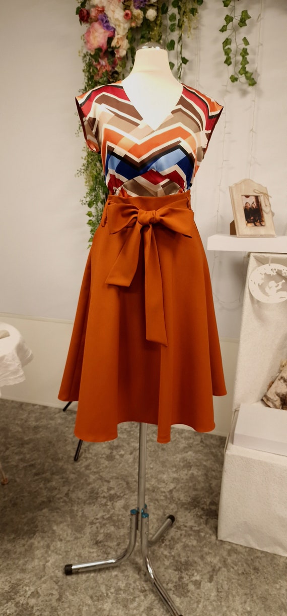 Orange skirt dressy hotsell