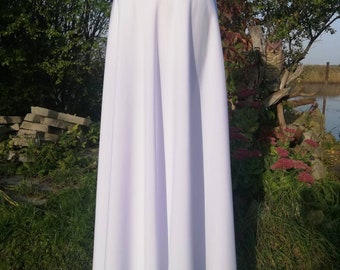 women's white maxi skirt, semicircle skirt, a line skirt, office skirt, plus size for women,