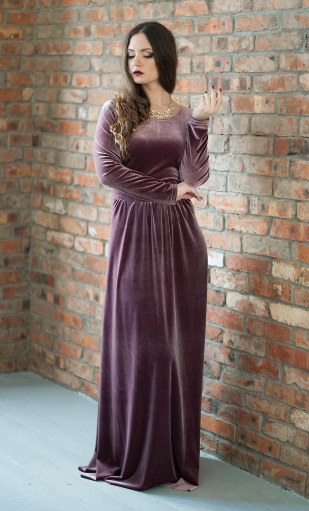 Women's Velvet Dress, Velvet Dresses, Women's Clothing, Long Evening ...