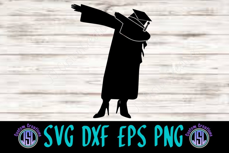 Download Dabbing Graduate Girl SVG Dxf EPS Png Digital Cut File | Etsy