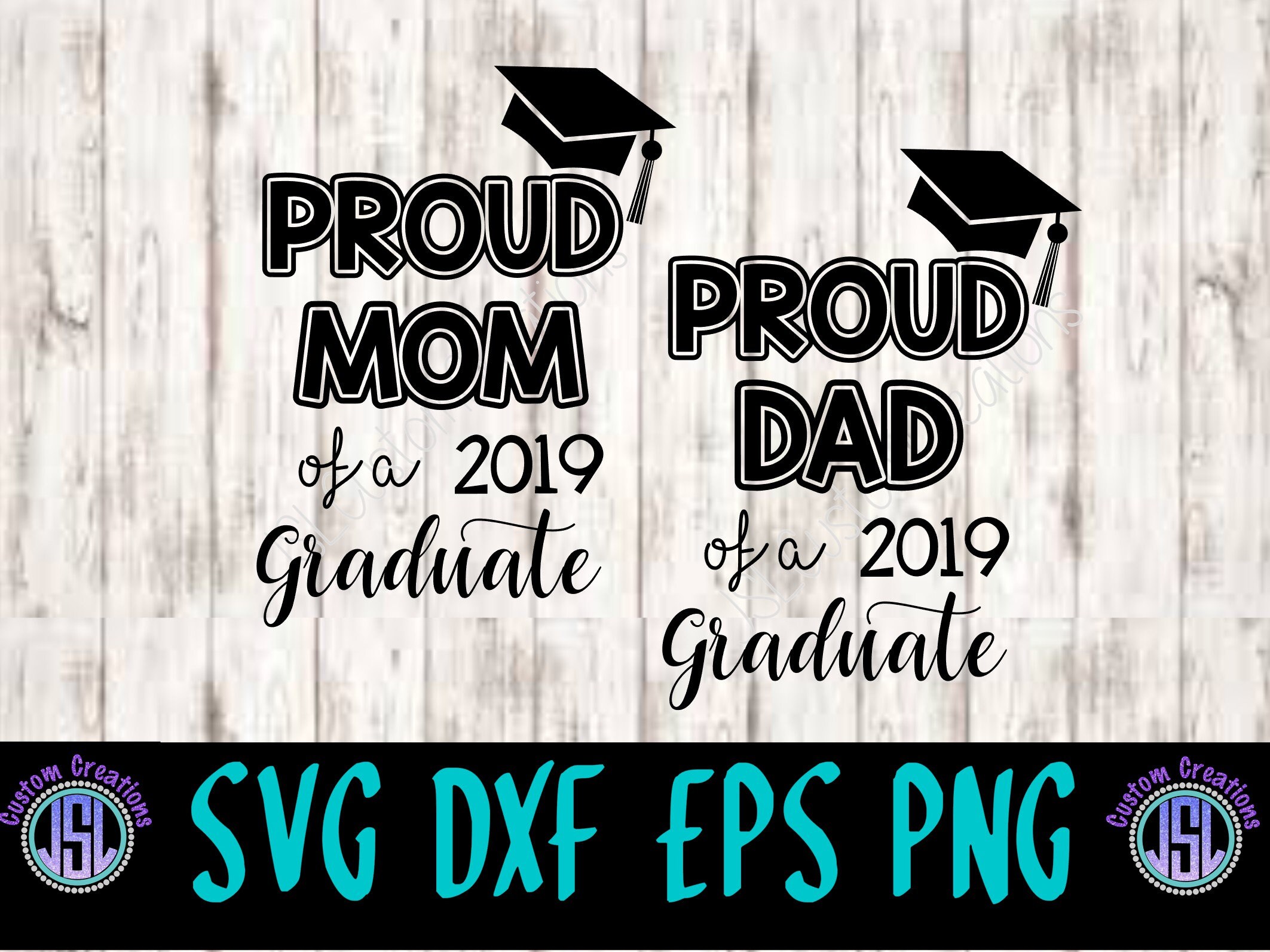 Download Proud Mom Proud Dad of a 2019 Graduate SVG Dxf EPS Png | Etsy
