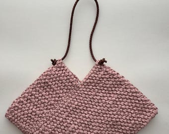 Soft Pink Twill Tape Handbag