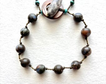 Llanite Beaded Toggle Bracelet