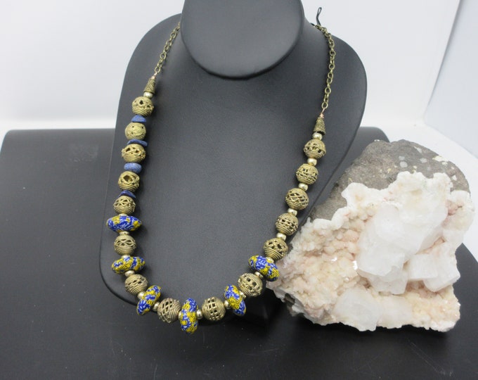 Single Strand Necklace with Ceramic Beads