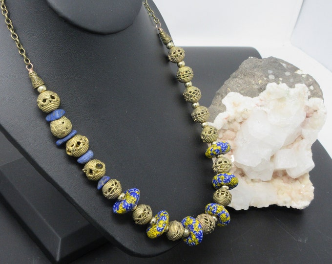 Single Strand Necklace with Ceramic Beads