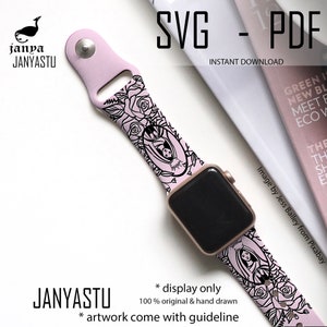 maagd Maria, katholiek appelhorloge gesneden bestand, christelijke slimme horlogebanden glowforge lasergesneden bestanden Rose horlogeband ontwerp, wonderbaarlijke medaille