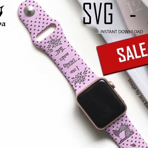 pulseira de relógio da apple svg, arquivos glowforge, máquina de costura svg, eu posso fazer isso, desenhado à mão, glowforge, digital, gravação a laser, pulseira de relógio personalizada