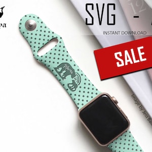 Arquivo de corte Mama Bear Apple Watch, pulseira de relógio Apple svg, arquivos glowforge, arquivo de corte, svg de relógio Apple, projetos glowforge, arquivo de relógios para mulheres