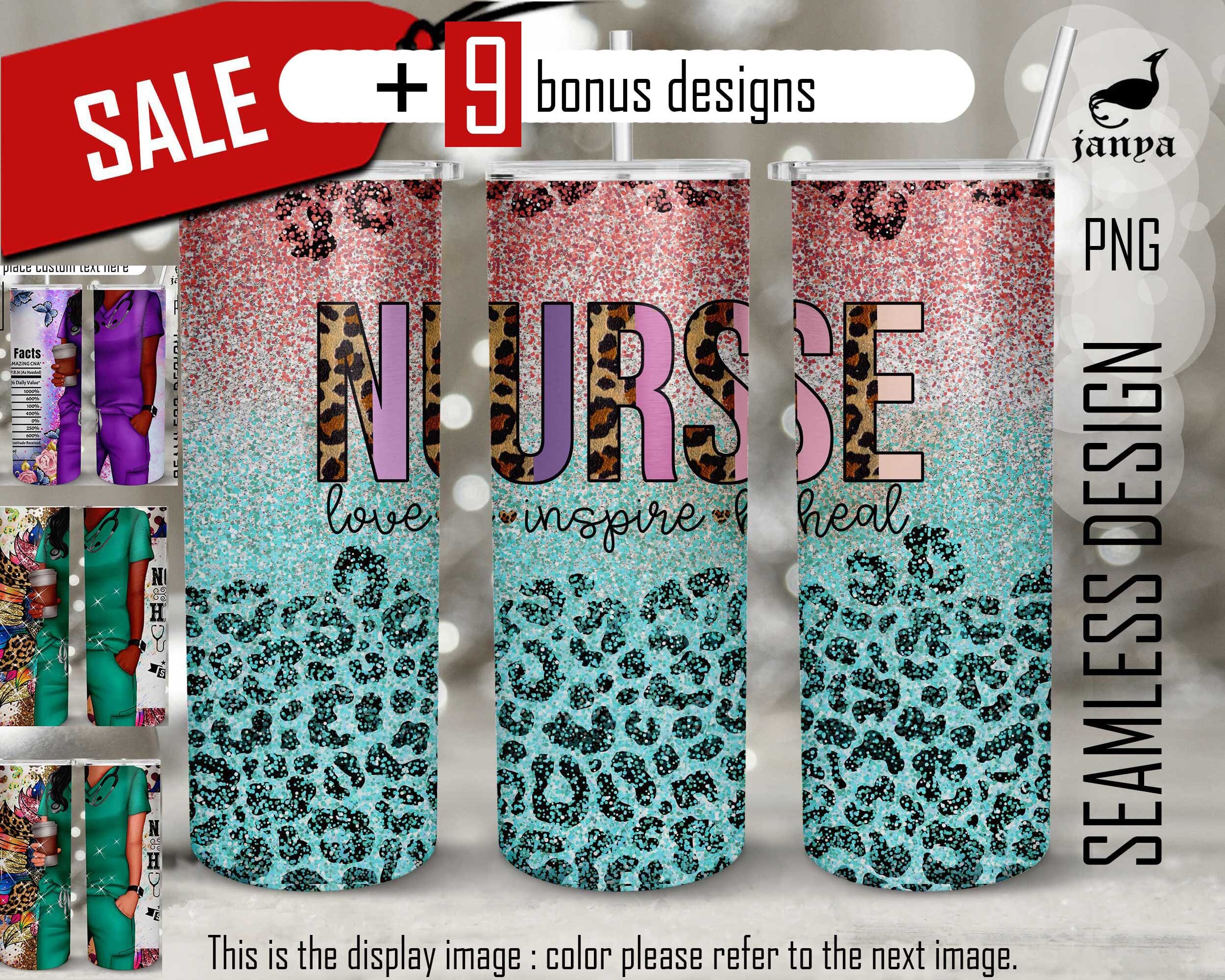 Nurse Tumbler Wrap Bundle 20 Oz RN Png Medical Designs Etsy Australia
