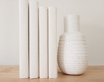 Set Of 3 White Decorative Books Coffee Table Bookscoastal Etsy
