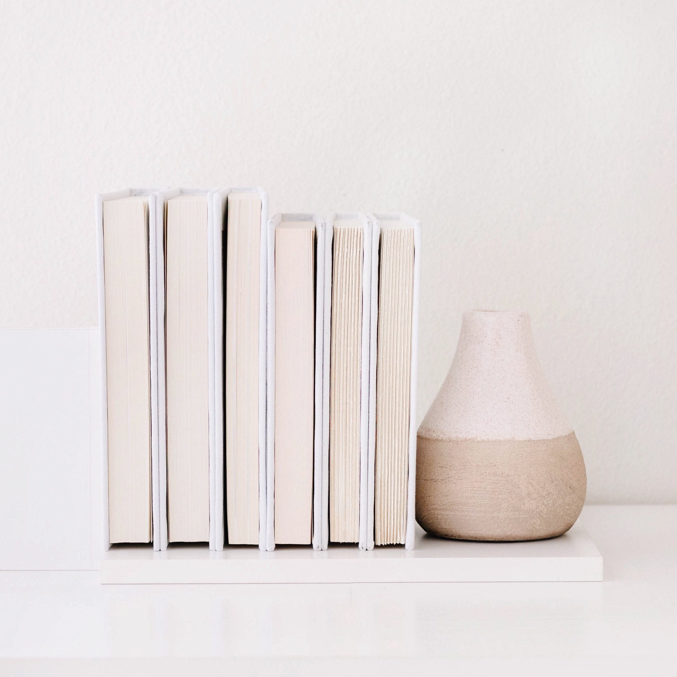 Coffee Table Books White Set of 3 White Decorative Books Etsy