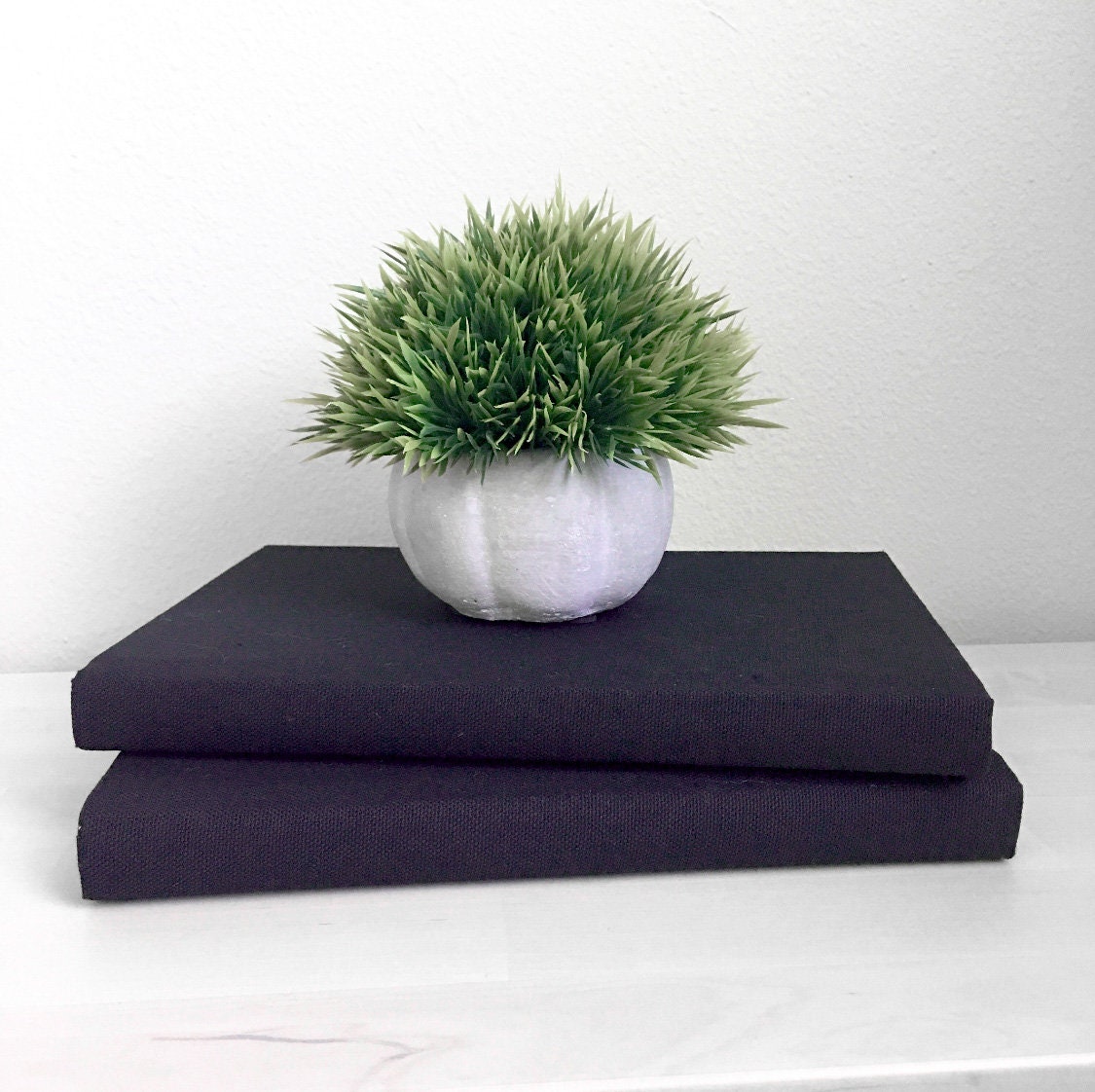 Individual Black Coffee Table Booksfabric Covered BookBlack Etsy