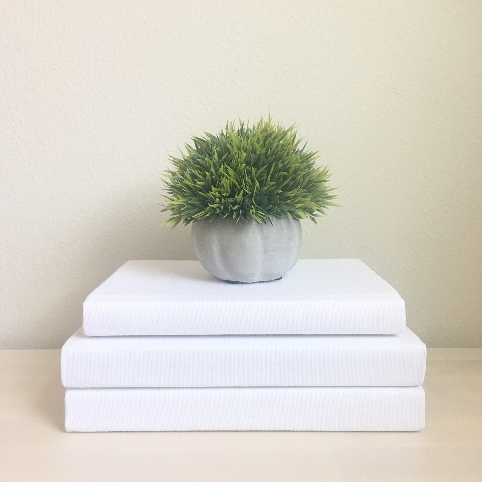 Coffee Table Books White Set of 3 White Decorative Books Etsy