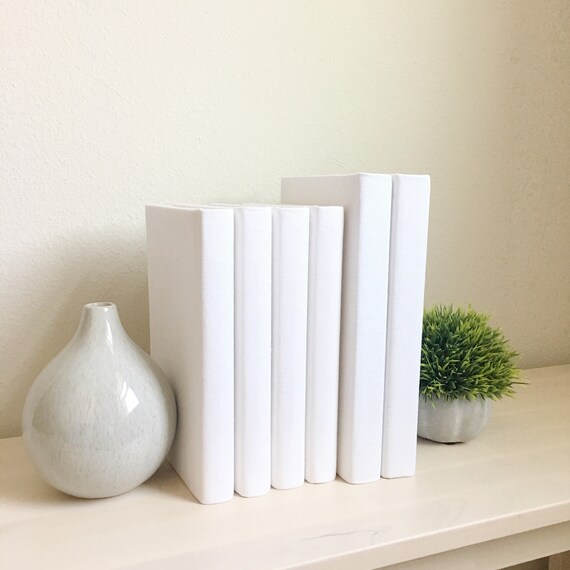 White Covered Decorative Books / White Decorative Books Set Of White