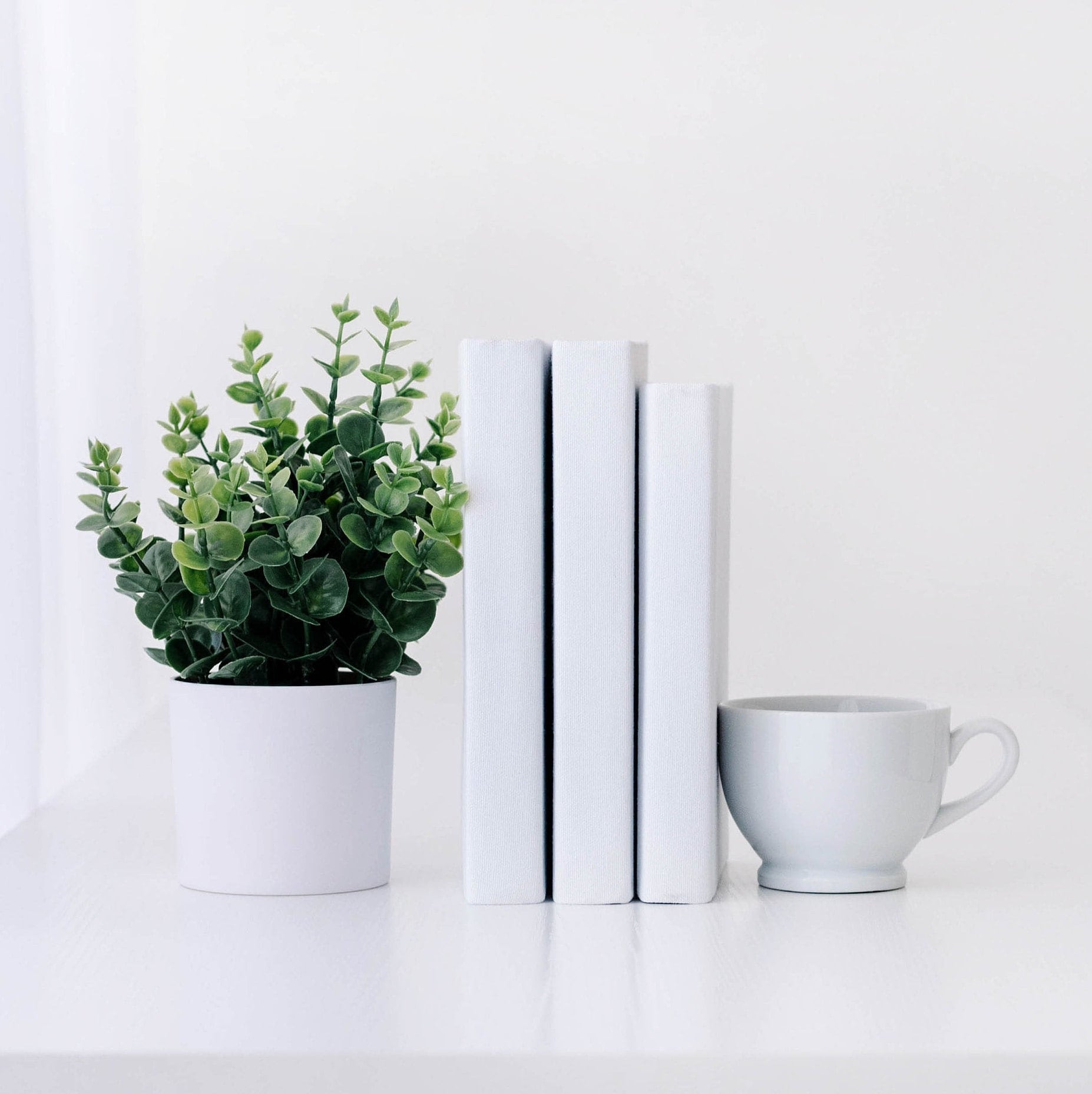 Coffee Table Books White Set of 3 White Decorative Books Etsy