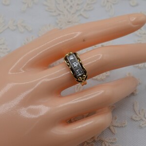 Antique 14k Art Deco Diamond Ring; Art Deco Trilogy; Trinity Ring