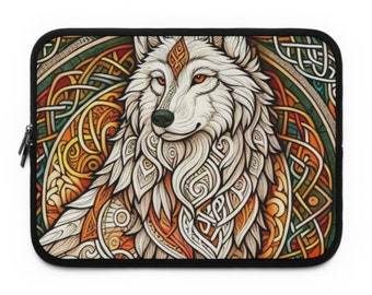 Diseño de lobo celta Funda para portátil